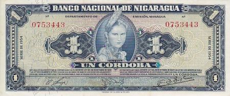 Nicaragua 1 Cordoba Femme indienne