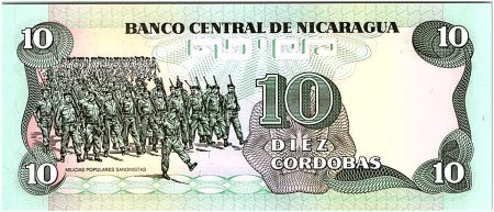 Nicaragua 10 Cordobas,  Carlos Fonseca Amador - 1988