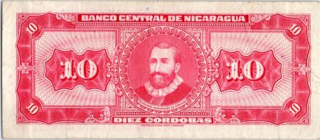 Nicaragua 10 Cordobas Miguel de Larreynaga - F.H. Cordoba - 1962