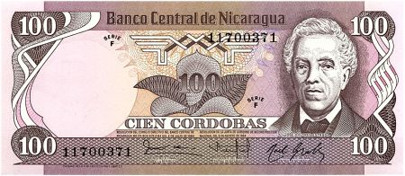Nicaragua 100 Cordobas,  Jose Dolores Estrada - 1985