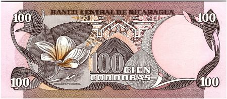 Nicaragua 100 Cordobas,  Jose Dolores Estrada - 1985