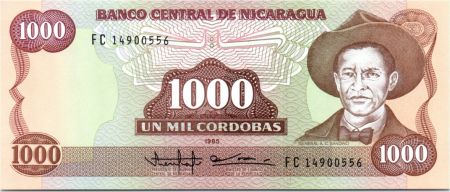 Nicaragua 1000 Cordobas Général A. C. Sandino - 1985 (1988)