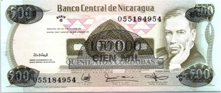 Nicaragua 100.000 Cordobas Ruben Dario - Teatro popular - 1987