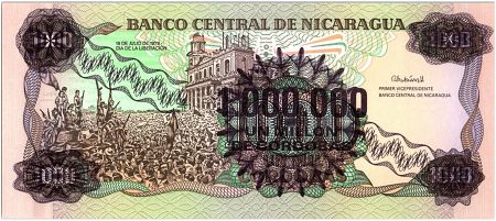 Nicaragua 1000000 Cordobas sur 1000 Cordobas,  Général A. C. Sandino - 1990