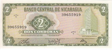 Nicaragua 2 Cordobas, Centrale Banque - Culture - 1972