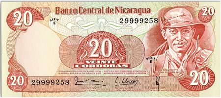 Nicaragua 20 Cordobas,  German Pomares Ordonez - 1987
