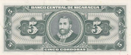 Nicaragua 5 Cordobas,  Cacique Nicaroa - 1968