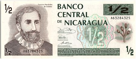 Nicaragua 50 Centavos,  Fransisco H de Cordoba  - 1991