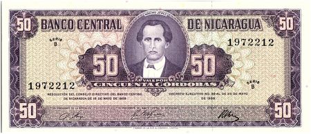 Nicaragua 50 Cordobas,  Maximo Jerez - 1968