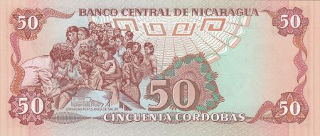 Nicaragua 50 Cordobas 1985 - Jose Dolores Estrada