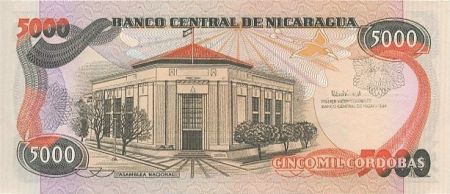 Nicaragua 5000 Cordobas Gal Zeledon - Assemblée Nationale