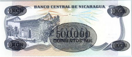 Nicaragua 500000 Cordobas sur 1000 cordobas, Général A. C. Sandino - 1987