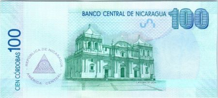 Nicaragua P.208 100 Cordobas, Cathédrale - Calèche - 2015
