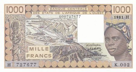 Niger 1000 Francs femme 1981 - Niger - Série K.002
