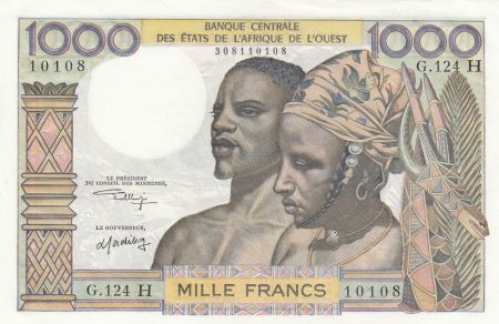 Niger 1000 Francs fleuve ND1965 - Niger - Série G.124
