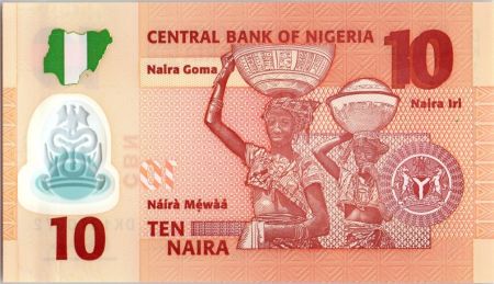 Nigeria 10 Naira Alvan Nikoku - Femmes, jarres - 2016