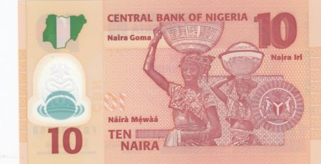 Nigeria 10 Naira Alvan Nikoku - Femmes, jarres - 2018 Polymer - Neuf