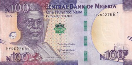 Nigeria 100 Naira - Chief Obafemi Awolowo - 2022 - Série HV - P.NEW