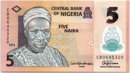 Nigeria 5 Naira Alhaji Sir Abubakar Tafawa Balewa - 2015