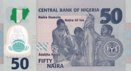 Nigeria 50 Naira - Portraits - Pêcheurs - Polymer - 2023 - Série CD
