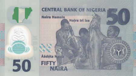 Nigeria 50 Naira - Portraits, Pêcheurs - Polymer - 2020 - Neuf - P.40