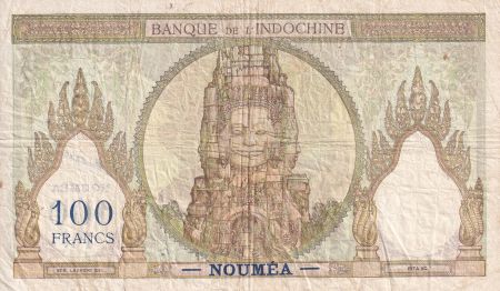 Nle Calédonie 100 Francs - Ruines d\'Angkor - ND (1963) - Série O.248 - P.42e