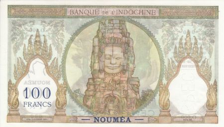 Nle Calédonie 100 Francs Ruines d\'Angkor - 1937 (1963) Spécimen