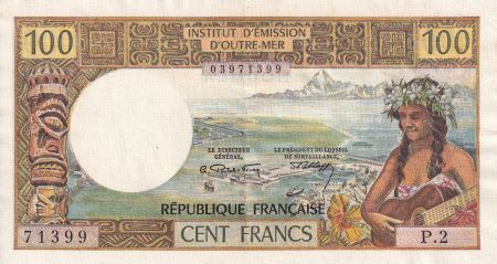 Nle Calédonie 100 Francs Tahitienne - 1973 - Série P.2 - SUP - P.63b