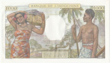 Nle Calédonie 1000 Francs scène de marché - ND (1963) Specimen
