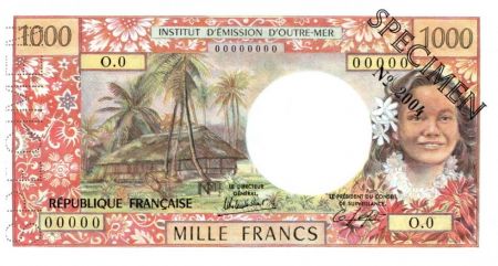Nle Calédonie 1000 Francs Tahitienne - 1983 - Spécimen - Neuf