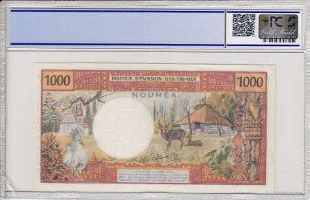 Nle Calédonie 1000 Francs Tahitienne - Hibiscus - 1969 - PCGS 62 OPQ