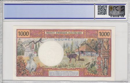 Nle Calédonie 1000 Francs Tahitienne - Hibiscus - 1971 - PCGS 62OPQ