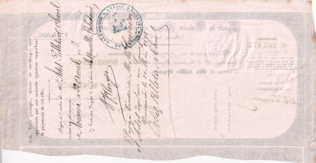Nle Calédonie 10000 Francs - Traite du Trésor Public - 18-10-1872