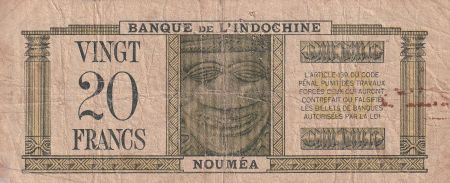 Nle Calédonie 20 Francs - Impr. Australienne - ND (1944) - P.49