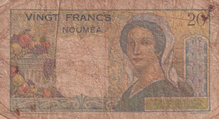 Nle Calédonie 20 Francs - Nouméa - ND (1951-1963) - P.50a