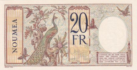 Nle Calédonie 20 Francs Au Paon 1929 - Spécimen