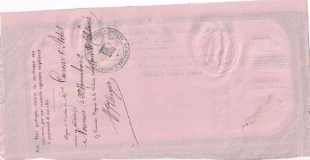 Nle Calédonie 200 Francs - Traite du Trésor Public - 22-08-1871 - SUP+