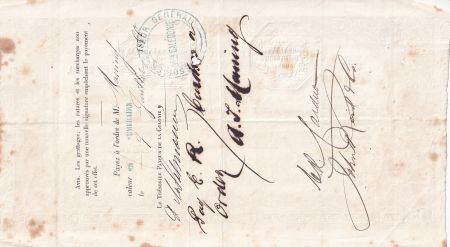 Nle Calédonie 2000 Francs - Traite du Trésor Public - Sign. Chazal - 25-02-1880 - TTB+