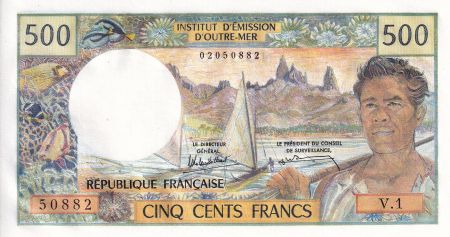 Nle Calédonie 500 Francs Pirogue - 1985-1992 - Série V.1 - P.NEUF - P.60e