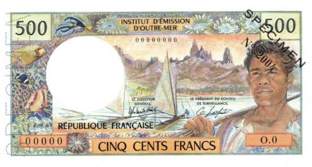 Nle Calédonie 500 Francs Pirogue - Spécimen - 1979