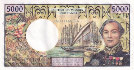 Nle Calédonie 5000 Francs - Bougainville, Trois-Mâts - Spécimen - ND (1982-1984) - P.65cs