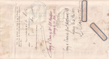 Nle Calédonie 5000 Francs - Traite du Trésor Public - Sign. Chazal - 23-02-1882 - TTB