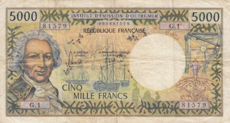 Nle Calédonie 5000 Francs Bougainville - 1975 - NOUMEA - Série G.1 - TTB
