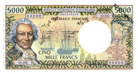 Nle Calédonie 5000 Francs Bougainville - 1975 - NOUMEA - Spécimen O.00 - Neuf