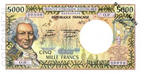 Nle Calédonie 5000 Francs Bougainville - 1982 - Spécimen - O.0