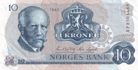 Norvège 10 Kroner - Fridtjof Nansen - Pêcheur - Années et Séries variées - TTB+ à SUP+ P.36