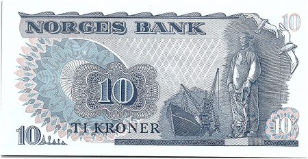 Norvège 10 Kroner, Fridtjof Nansen - Pêcheur - 1974 - SPL - P.36