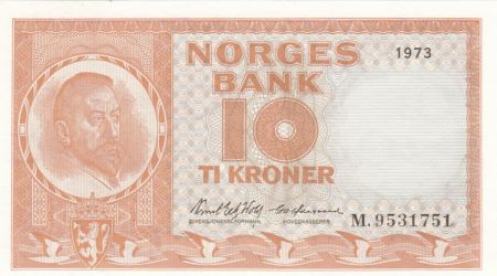 Norvège 10 Kroner Christian Michelsen - 1973 - Neuf - P.31
