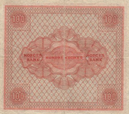 Norvège 100 Kroner 1945 - Série A.7907225 - p.TTB