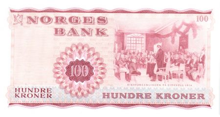 Norvège 100 Kroner 1977 - Henrik Wergeland